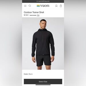 NWT Vuori Black Outdoor Trainer Shell Jacket